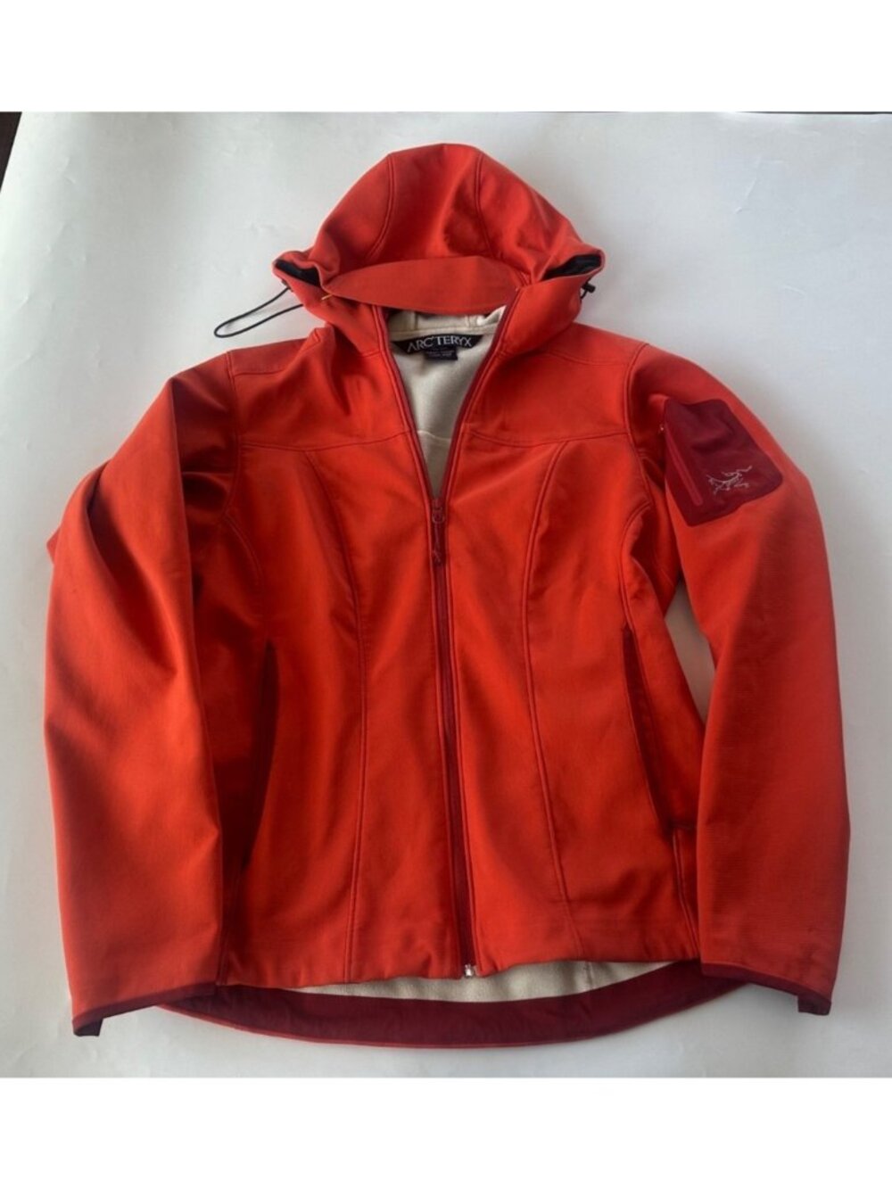 Arc'teryx Soft Shell Hooded Jacket Women's Medium Orange Gorpcore Outdoor